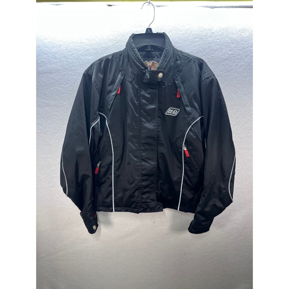 Harley‎ Davidson Womens L Vented Textile Motorcycle Riding Jacket Summer Moto